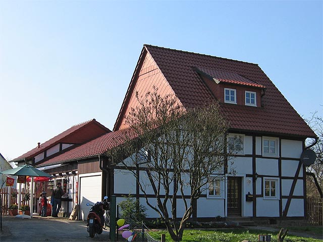 Fachwerkhaus mit Kiosk