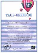 Tauf-Urkunde von Irmhild Schulte