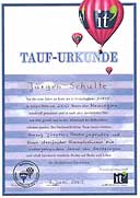 Tauf-Urkunde von Jürgen Schulte