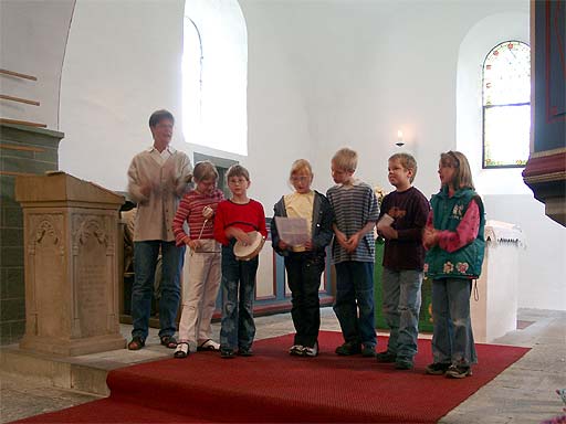 ohne Lampenfieber: Meike, Anny, Denise, Jonas, Matthias und Claudia