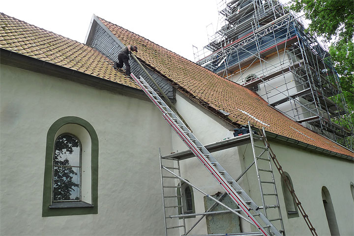 Der Turm von St. Matthias wird erneuert