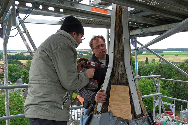 Der Turm von St. Matthias wird erneuert