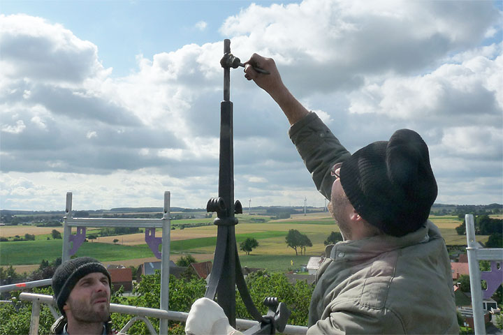 Der Turm von St. Matthias wird erneuert