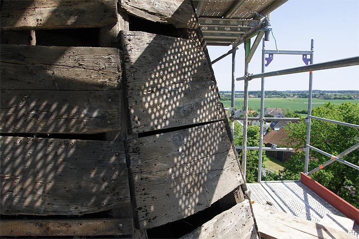 Der Turm von St. Matthias wird erneuert