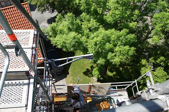 Der Turm von St. Matthias wird erneuert