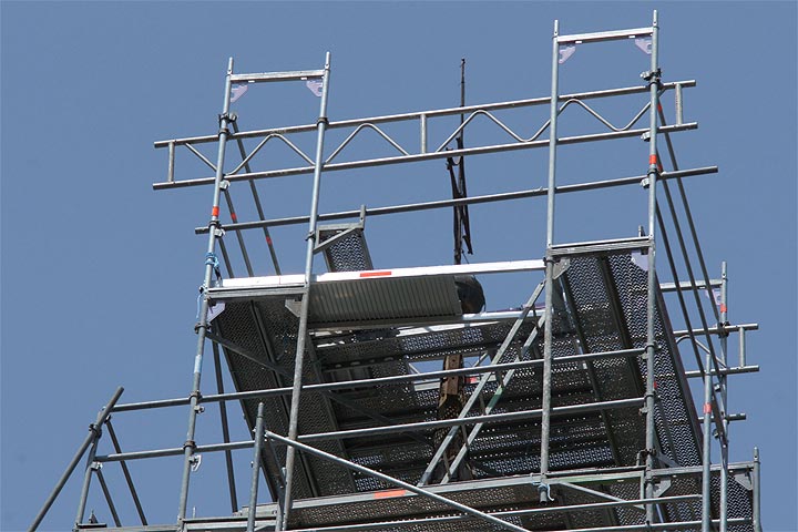 Der Turm von St. Matthias wird erneuert