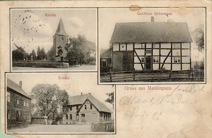 Ansichtskarte Meiningsen 1908